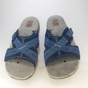 Earth Spirit Gelron Zoie Blue Suede Sandal Sz11